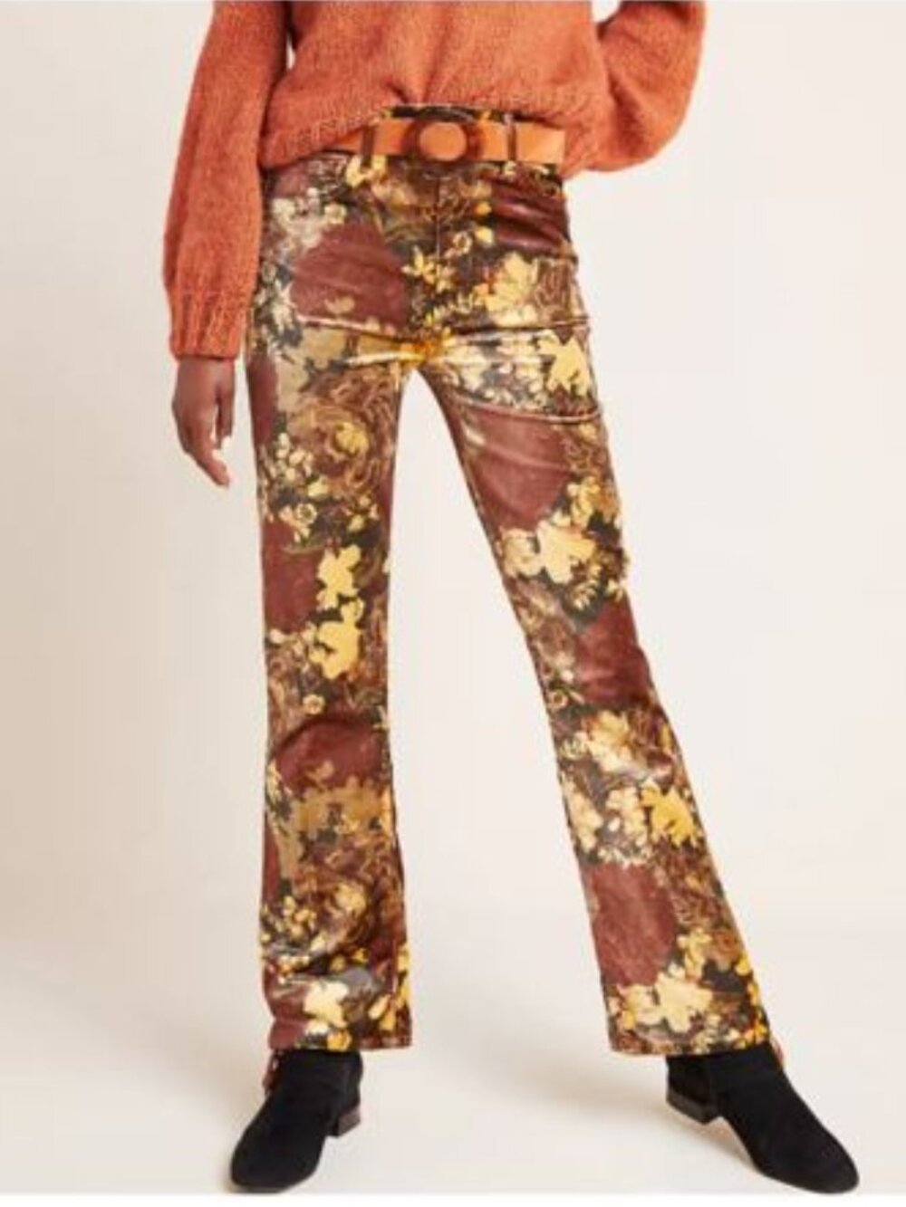 Agolde Nico Ultra High-Rise Velvet in Super Bloom Bootcut Jeans – Size 28 - NWOT